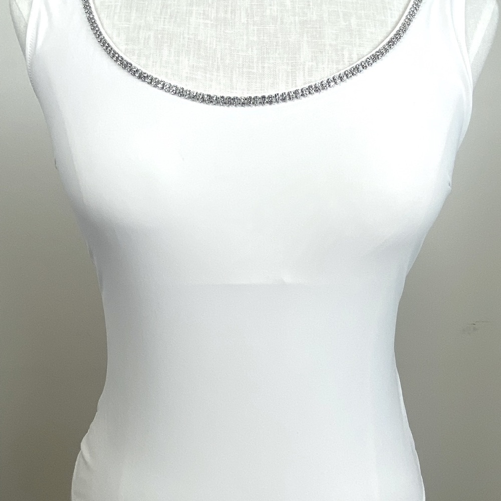 Victoria’s Secret white crystal bodysuit